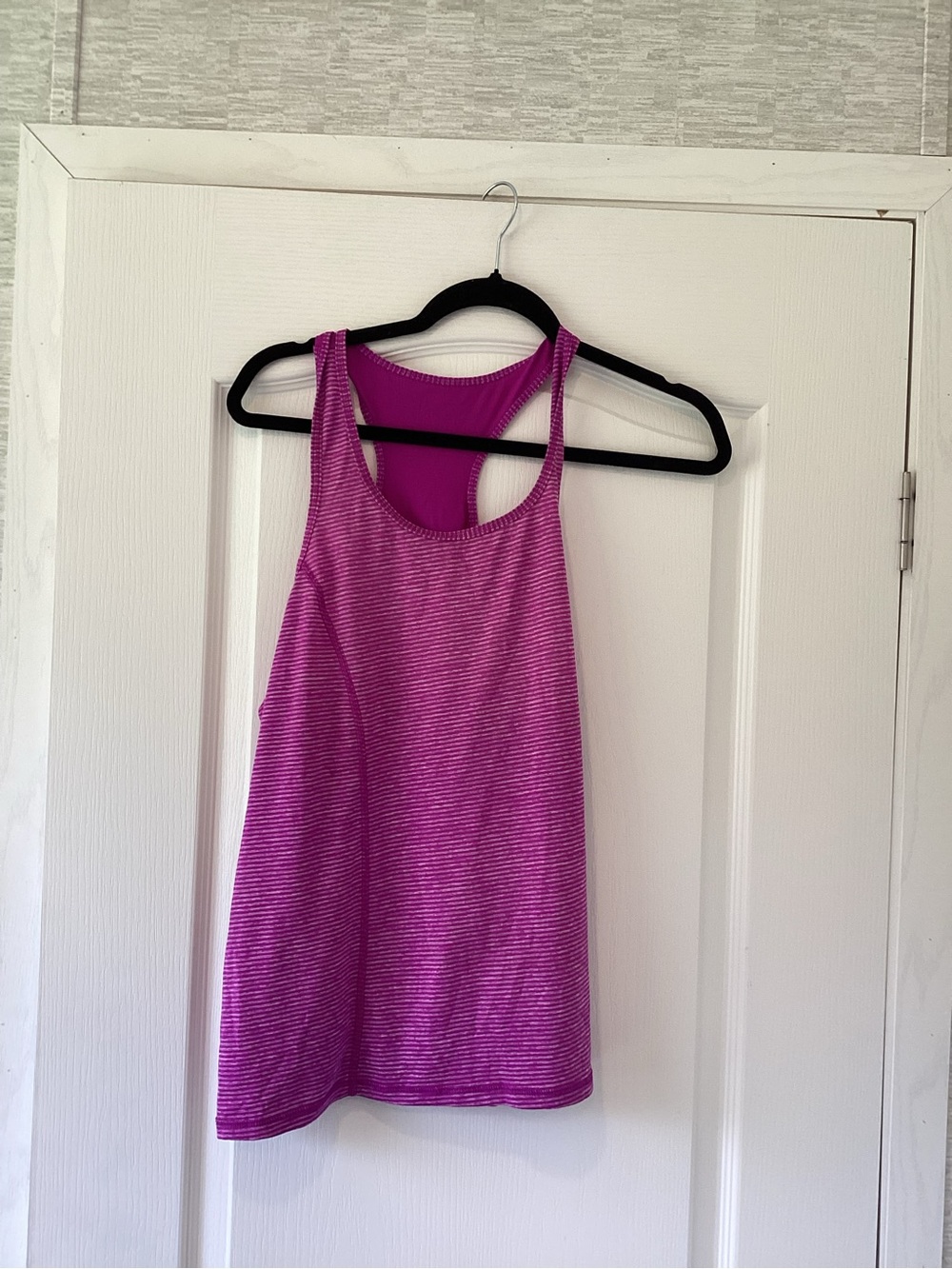 Danskin Now Purple-Pink Striped Racerback Tank 2XL Euc